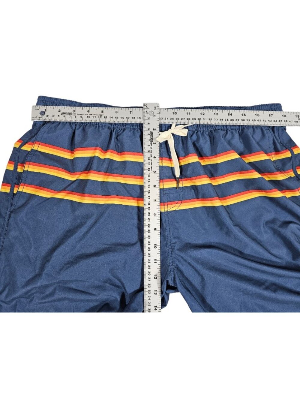 Fair Harbor Swim Trunks Mens XXL Striped Board Shorts 7.5 Inseam
